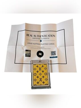 Louis Vuitton - Yellow Monogram Playing Card in Clear Case